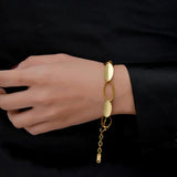 Nextvance Hot Stainless Steel Geometry Oval Hand Chain Bracelet