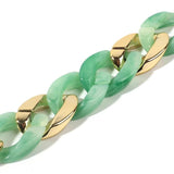 Green Resin Bracelets Acrylic Lasso Friendship Bracelets for Women