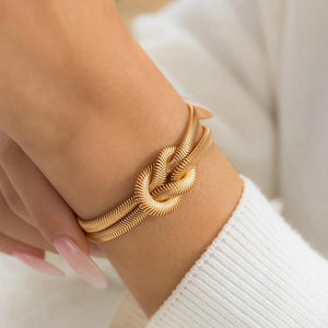 Vintage Metal Snake Chain Bracelet Chunky Party Jewelry