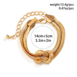 Vintage Metal Snake Chain Bracelet Chunky Party Jewelry