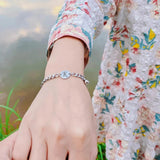 26 Letters Charm Couple Bracelet Heart Magnet Stainless Steel Bracelets