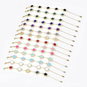 Zircon Flowers Double-sided Bracelet for Women