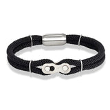 Punk Rock Bicycle Chain Bracelet Wristband Stainless Steel Magnet Buckle