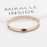 Enamel Bangle Stainless Steel Bracelet Jewelry Femme Gift
