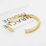 Enamel Bangle Stainless Steel Bracelet Jewelry Femme Gift