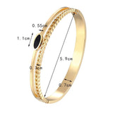 Enamel Bangle Stainless Steel Bracelet Jewelry Femme Gift