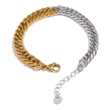 18K PVD Stainless Steel Chain Bangle Bracelet