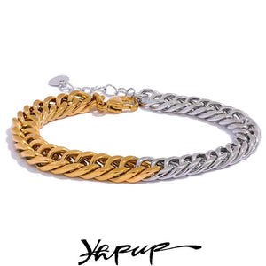 18K PVD Stainless Steel Chain Bangle Bracelet