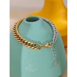 18K PVD Stainless Steel Chain Bangle Bracelet