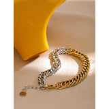 18K PVD Stainless Steel Chain Bangle Bracelet