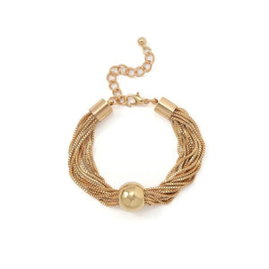 Women's Punk Big Ball Bracelet Silver Chain Party Charm Jewelry