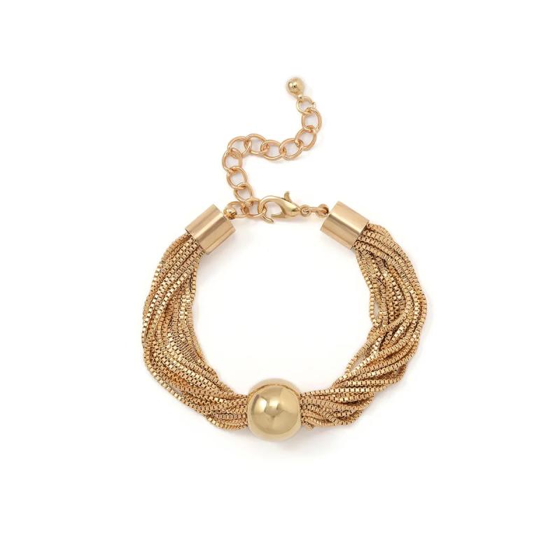 Women's Punk Big Ball Bracelet Silver Chain Party Charm Jewelry