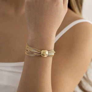 Women's Punk Big Ball Bracelet Silver Chain Party Charm Jewelry