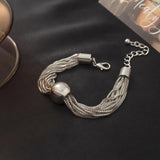 Women's Punk Big Ball Bracelet Silver Chain Party Charm Jewelry