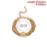 Women's Punk Big Ball Bracelet Silver Chain Party Charm Jewelry