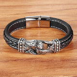 Braided Rope Wrap Leather Bracelets for Men Women