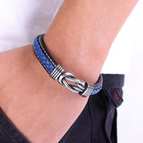 Braided Rope Wrap Leather Bracelets for Men Women