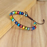 7 Chakra Bracelet DIY Woven Natural Stone Boho Yoga Charm Bangle Women Jewelry