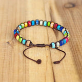7 Chakra Bracelet DIY Woven Natural Stone Boho Yoga Charm Bangle Women Jewelry