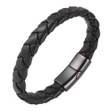 Men's Braided Leather Bracelet in Brown