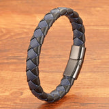 Men's Braided Leather Bracelet in Brown
