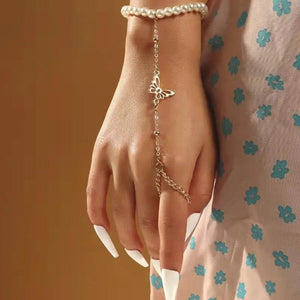 Bohemian Stone Finger Bracelet for Women Girls