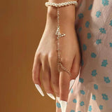 Bohemian Stone Finger Bracelet for Women Girls