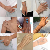 Bohemian Stone Finger Bracelet for Women Girls