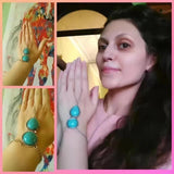 Bohemian Stone Finger Bracelet for Women Girls