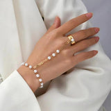 Bohemian Stone Finger Bracelet for Women Girls