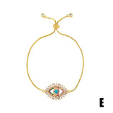 Plated Evil Eye Bracelet Women CZ Rainbow Eye Bracelet Girls Tennis Evil Eye Jew