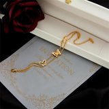 316L Stainless Steel Butterfly Charm Bracelet for Women