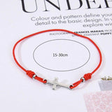 12pcs Christian Cross Bracelet Wristband Adjustable Cord Bracelets with Pendant