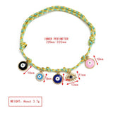 Colorful Braided Evil Eye Charm Tassel Bracelet for Women Girls Men