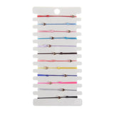 12 pcs Star Heart Charm Bracelets Set, Women's Rope Braided Wristband Gift