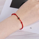 12 pcs Star Heart Charm Bracelets Set, Women's Rope Braided Wristband Gift