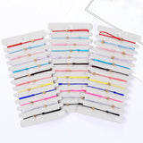 12 pcs Star Heart Charm Bracelets Set, Women's Rope Braided Wristband Gift