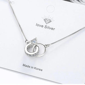 Top Quality Double Circle Geometric Charm Zircon Bracelet for Women