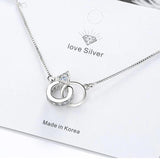 Top Quality Double Circle Geometric Charm Zircon Bracelet for Women