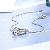 Top Quality Double Circle Geometric Charm Zircon Bracelet for Women