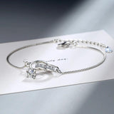 Top Quality Double Circle Geometric Charm Zircon Bracelet for Women
