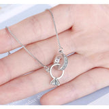 Top Quality Double Circle Geometric Charm Zircon Bracelet for Women