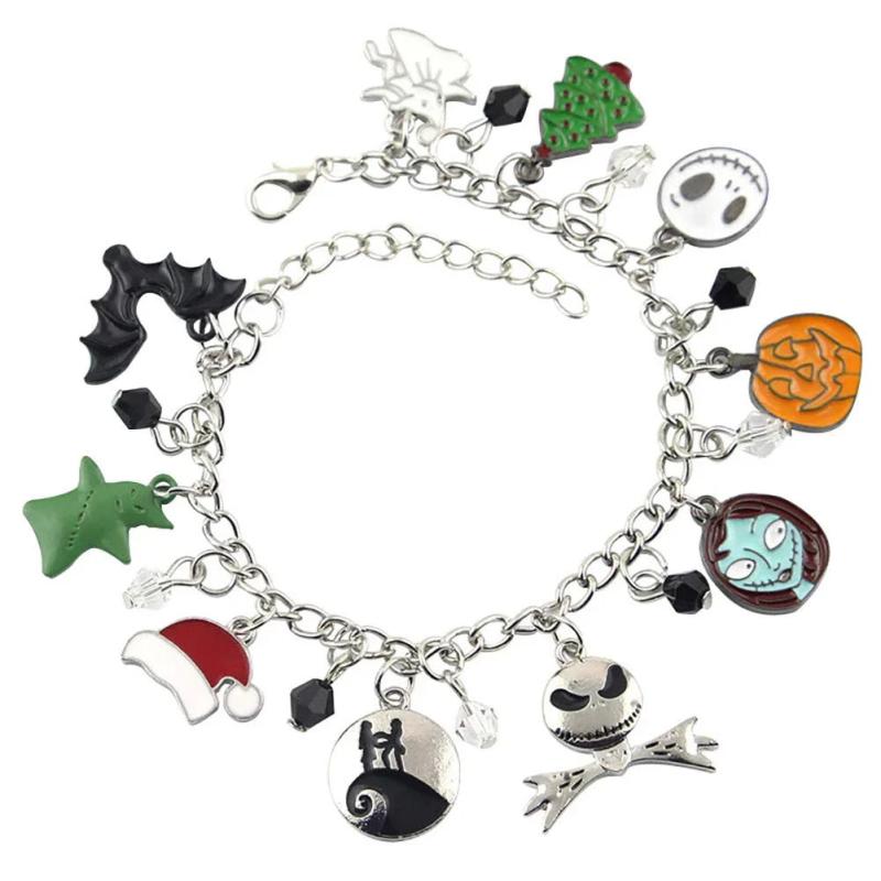 Nightmare Christmas Bracelet Jack Enamel Pendant Sally Charm Women Gift
