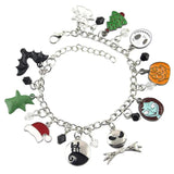 Nightmare Christmas Bracelet Jack Enamel Pendant Sally Charm Women Gift