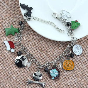 Nightmare Christmas Bracelet Jack Enamel Pendant Sally Charm Women Gift