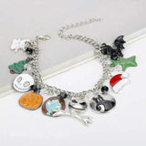 Nightmare Christmas Bracelet Jack Enamel Pendant Sally Charm Women Gift
