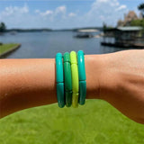 Bohemian Acrylic Bamboo Charm Bracelets For Women