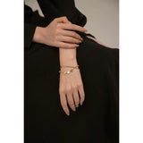Romantic Heart Steel Bracelet for Women Charm Snake Chain Layered