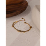 Romantic Heart Steel Bracelet for Women Charm Snake Chain Layered