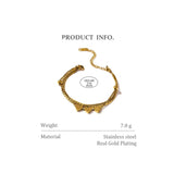 Romantic Heart Steel Bracelet for Women Charm Snake Chain Layered